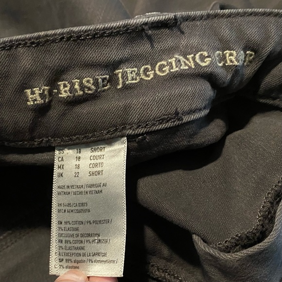 American Eagle Hi-Rise Jegging Crop Gray Denim Size 18 Short - Picture 9 of 10